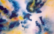 Paul Douglas, London / Cosmic Cretion, watercolour, 55 x 45 cm, framed