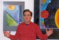 Paul Douglas speaking at his Finissage, Carl Schurz Haus, Freiburg